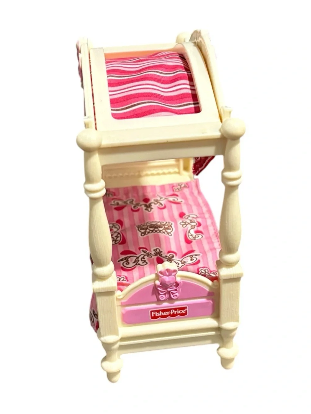 Fisher Price Loving Family Dollhouse Figure Kids Bed W/ Canopy